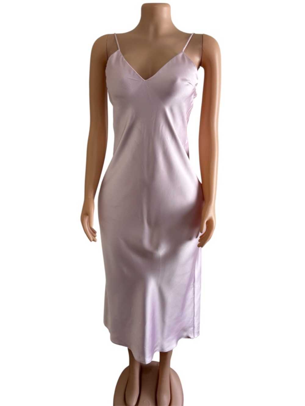 Zara Lilac Satin Slip Dress